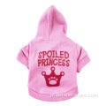 moletons rosa estilo princesa roupas para cães pequenos